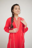 GAD-02663 | Red | Casual 3 Piece Suit   | Cotton Cambric