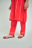 GAD-02663 | Red | Casual 3 Piece Suit   | Cotton Cambric