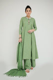 LAD-02659 | Green | Casual 3 Piece Suit  | Cotton Cambric