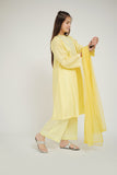 GBD-02703 | Yellow & Silver | Casual Plus 3 Piece Suit  | Viscose Jacquard Filament