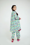 GAC-02573 | Sea Green & Multicolor | Casual 2 Piece Suit  | Cotton Lawn Printed