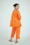 KAC-02577 | Orange & Multicolor | Casual 2 Piece Suit | Cotton Lawn Printed