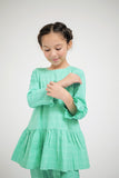 KAC-02641 | Sea Green | Casual 2 Piece Suit | Cotton Self Dobby Check