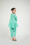 KAC-02641 | Sea Green | Casual 2 Piece Suit | Cotton Self Dobby Check