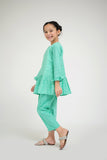 KAC-02641 | Sea Green | Casual 2 Piece Suit | Cotton Self Dobby Check