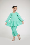 KAC-02641 | Sea Green | Casual 2 Piece Suit | Cotton Self Dobby Check