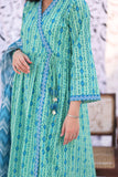 LAD-02277 | Sea Green & Multicolor | Casual 3 Piece Suit  | Cotton Lawn Print