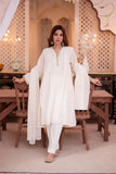 LBD-02351 | White | Casual 3 Piece Suit  | Cotton Dobby