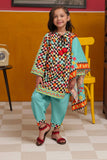 KAD-02292 | Sea Green & Multicolor | Casual 3 Piece Suit | Cotton Cambric