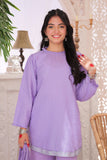 GBD-02344 | Purple & Silver | Casual 3 Piece Suit  | Cotton Dobby Fancy Yarn