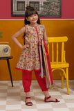 KAD-02291 | Red & Multicolor | Casual 3 Piece Suit | Cotton Cambric