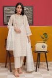 LBD-02229 | Beige & Silver | Casual 3 Piece Suit  | Cotton Fancy Yarn