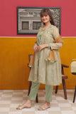 Girls formal clothes | Green & Gold | Formal 3 Piece Suit  | Banarsi Masuri Fabric | GDD-03186