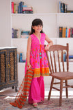 KBD-02329 | Shocking Pink & Multicolor | Casual 3 Piece Suit | Cotton Gold Printed Lawn