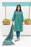 LAD-02388 | Green & Multicolor | Casual 3 Piece Suit | Cotton Khaddar Printed