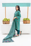 LAD-02388 | Green & Multicolor | Casual 3 Piece Suit | Cotton Khaddar Printed