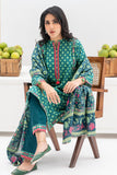 LAD-02388 | Green & Multicolor | Casual 3 Piece Suit | Cotton Khaddar Printed