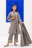 GAD-02445 | Grey & Gold | Casual 3 Piece Suit | Karandi Fabric