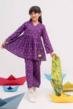 KAD-02194 | Purple | Casual 3 Piece Suit | Cotton Plain Embroidery