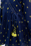 KAD-02481 | Blue | Casual 3 Piece Suit | Cotton Plain Embroidery