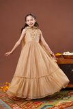 Kids formal clothes | Fawn & Gold | Formal 3 Piece Suit | Viscose Chambray Katan | KDD-03283
