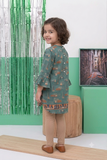 KAA-02726 | Green & Multicolor | Casual Kurta | Cotton Lawn Printed