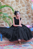 Ladies formal dress | Black & Gold | formal 3 Piece suit | Viscose Chambray Katan | KDD-03095