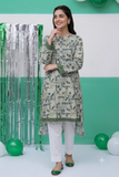 GAA-02727 | Green & Multicolor | Casual Kurta  | Cotton Lawn Printed