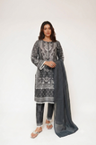 Women Casual Dress | Grey & Multicolor | Casual 3 Piece Suit | Cotton Lawn Digital Printed | LAD-03489