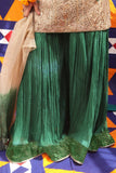 LDD-01891 | Beige & Green | Formal 3 Piece Suit | Pure Banarsi Organza Self Base
