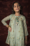Kids formal clothes | Green & Gold | Formal 3 Piece Suit | Banarsi Masuri | KDD-03158