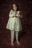 Kids formal clothes | Green & Gold | Formal 3 Piece Suit | Banarsi Masuri | KDD-03158