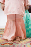 Kids formal clothes | Pink & Multicolor | Formal 3 Piece Suit | Viscose Raw Silk | KDD-03282