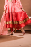 Kids formal clothes | Peach & Dark Pink | Formal 3 Piece Suit | Polyester Tussar Silk | KDD-03220