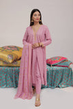 LBD-02559 | Pink & Multicolor | Casual plus 3 Piece Suit  | Cotton Yarn dyed Jacquard
