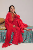 GDD-02429 | Red & Gold | Formal 3 Piece Suit | Banarsi Jacquard