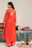 GDD-02432 | Peach & Multicolor | Formal 3 Piece Suit | Banarsi Dobby