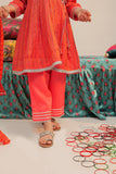 KDD-02433 | Peach & Multicolor | Formal 3 Piece Suit | Banarsi Dobby