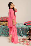 KBD-02617 | T.Pink & Multicolor | Casual Plus 3 Piece Suit | Cotton Dobby Jacquard