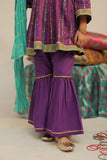 KBD-02549 | Purple & Multicolor | Casual Plus 3 Piece Suit | Cotton Gold Printed Lawn
