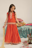 Kids formal clothes | Rust & Gold | Formal 3 Piece Suit | Banarsi Raw-Silk & Jacquard | KDD-03188