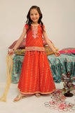 Kids formal clothes | Rust & Gold | Formal 3 Piece Suit | Banarsi Raw-Silk & Jacquard | KDD-03188