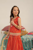 Kids formal clothes | Rust & Gold | Formal 3 Piece Suit | Banarsi Raw-Silk & Jacquard | KDD-03188