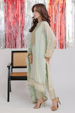 LDD-02540 | Light Green & Multicolor | Formal 3 Piece Suit | Viscose Jacquard