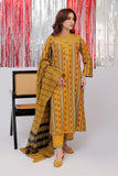 LBD-02608 | Mustard & Multicolor | Casual plus 3 Piece Suit  | Cotton Jacquard