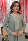 LBD-02586 | Green & Silver | Casual plus 3 Piece Suit  | Cotton Jacquard Dobby