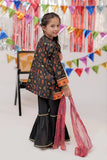 KBD-02554 | Black & Multicolor | Casual Plus 3 Piece Suit | Cotton Gold Printed Lawn