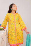 GAD-02517 | Yellow & Multicolor | Casual 3 Piece Suit   | Cotton Cambric