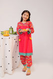 KAC-02297| Red & Multicolor | Casual 2 Piece Suit | Cotton Cambric