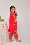 KAC-02297| Red & Multicolor | Casual 2 Piece Suit | Cotton Cambric